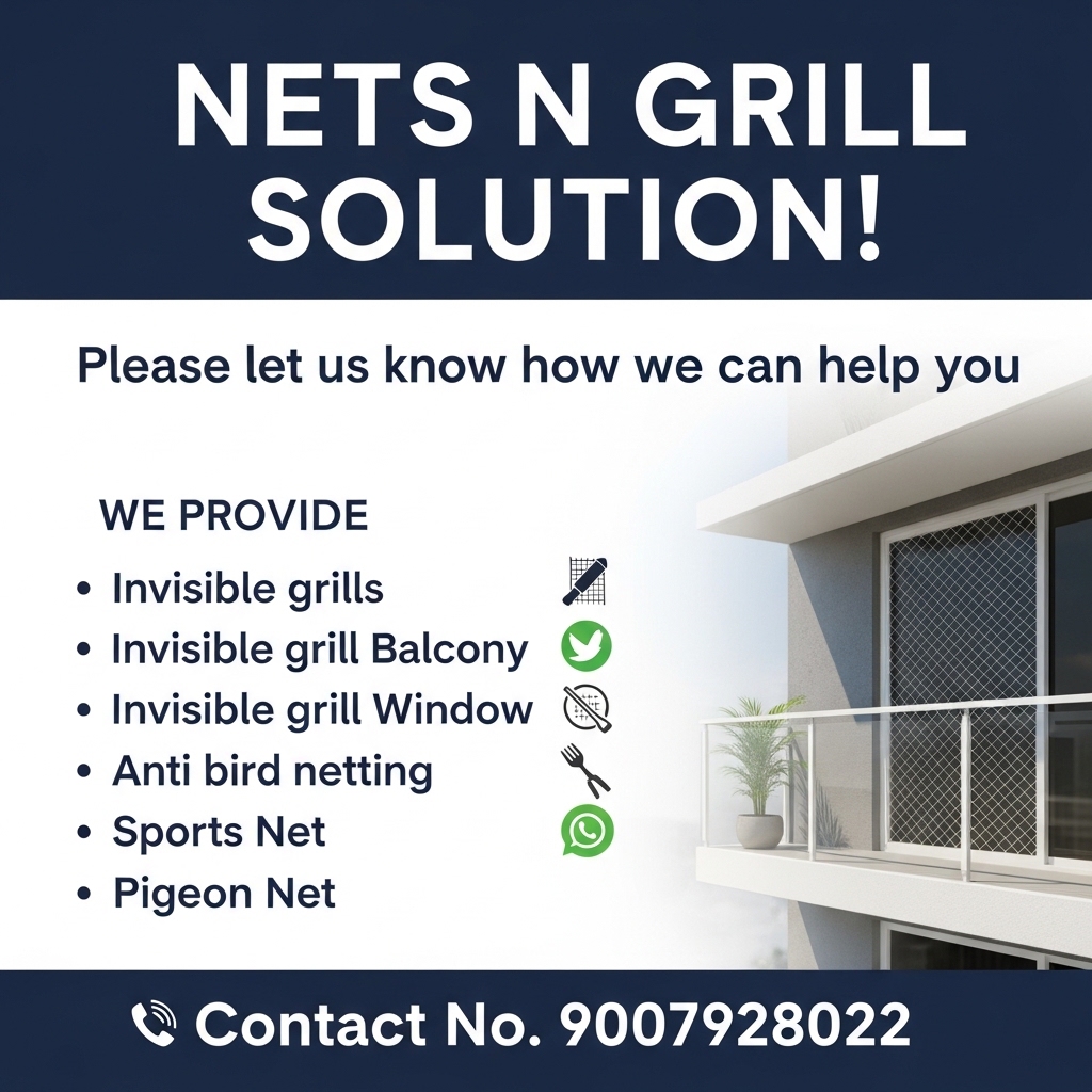 Invisible Grill Service in Lake Town Kolkata | Balcony Safety Solution