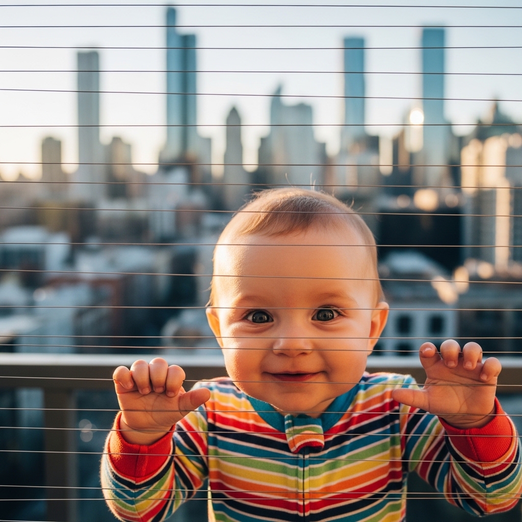 Balcony Invisible Grill Lake Town In Kolkata | Safety Grill Service