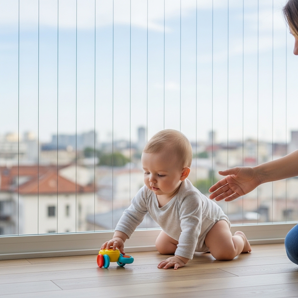 Balcony Invisible Grill New Town in Kolkata | Safe & Modern Safety Grill Installation